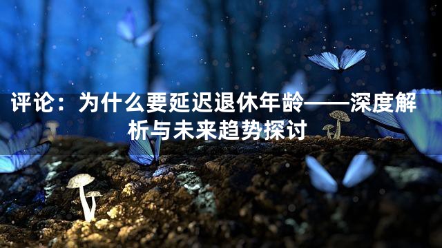 评论：为什么要延迟退休年龄——深度解析与未来趋势探讨