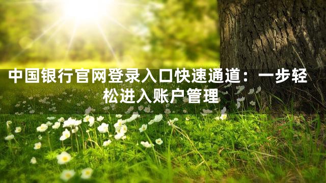 中国银行官网登录入口快速通道：一步轻松进入账户管理