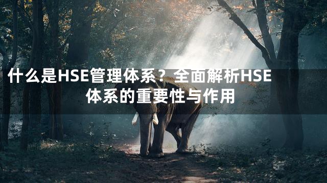 什么是HSE管理体系？全面解析HSE体系的重要性与作用