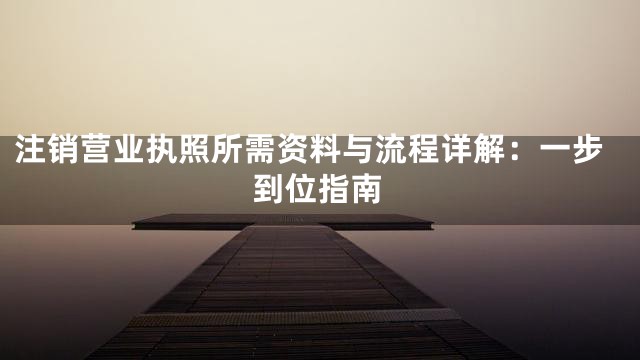 注销营业执照所需资料与流程详解：一步到位指南