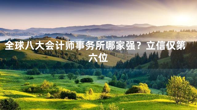 全球八大会计师事务所哪家强？立信仅第六位