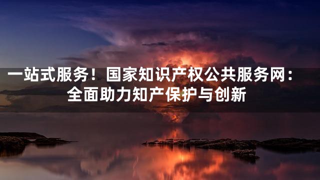 一站式服务！国家知识产权公共服务网：全面助力知产保护与创新