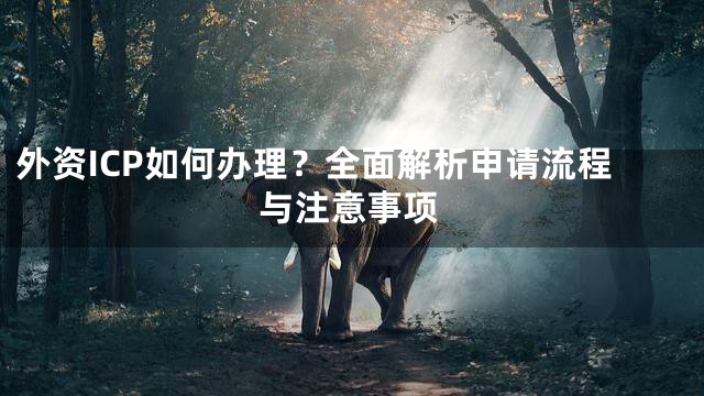 外资ICP如何办理？全面解析申请流程与注意事项