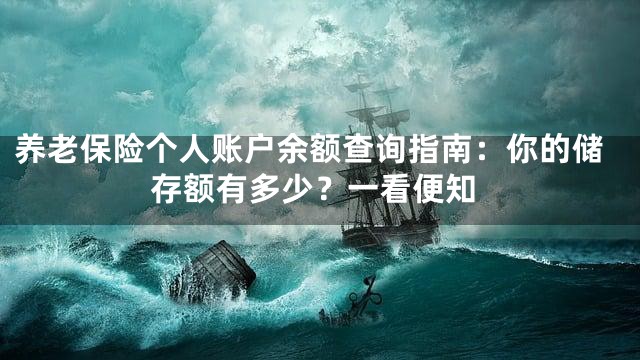 养老保险个人账户余额查询指南：你的储存额有多少？一看便知