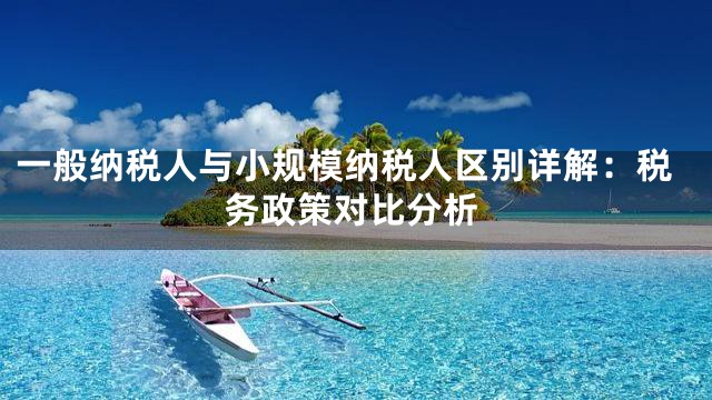 一般纳税人与小规模纳税人区别详解：税务政策对比分析