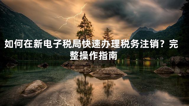 如何在新电子税局快速办理税务注销？完整操作指南