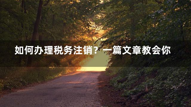 如何办理税务注销？一篇文章教会你