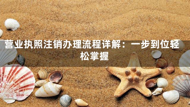营业执照注销办理流程详解：一步到位轻松掌握