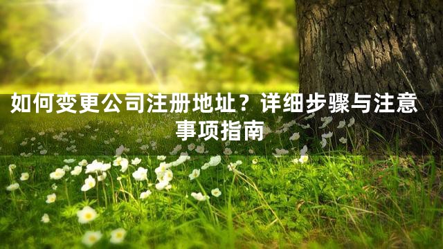 如何变更公司注册地址？详细步骤与注意事项指南