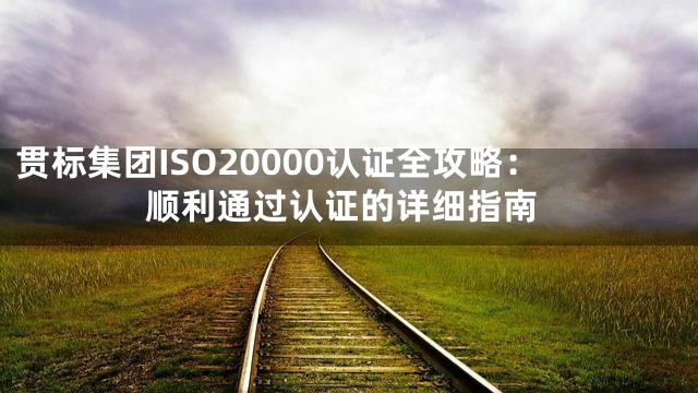 贯标集团ISO20000认证全攻略：顺利通过认证的详细指南