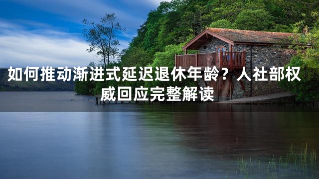 如何推动渐进式延迟退休年龄？人社部权威回应完整解读