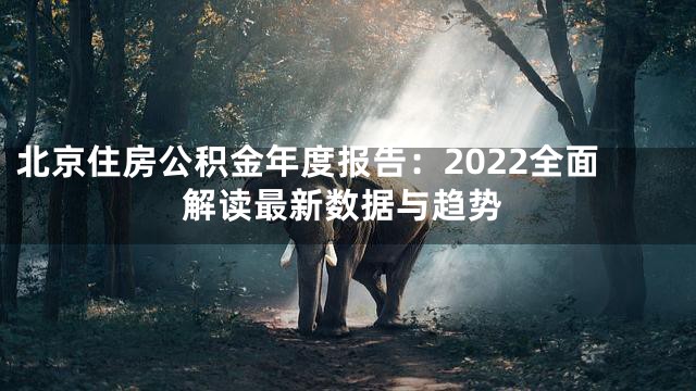 北京住房公积金年度报告：2022全面解读最新数据与趋势