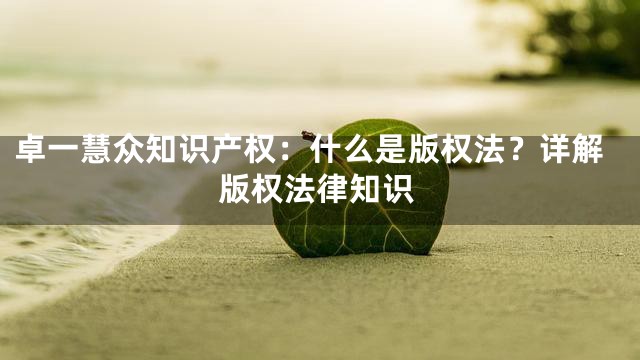 卓一慧众知识产权：什么是版权法？详解版权法律知识