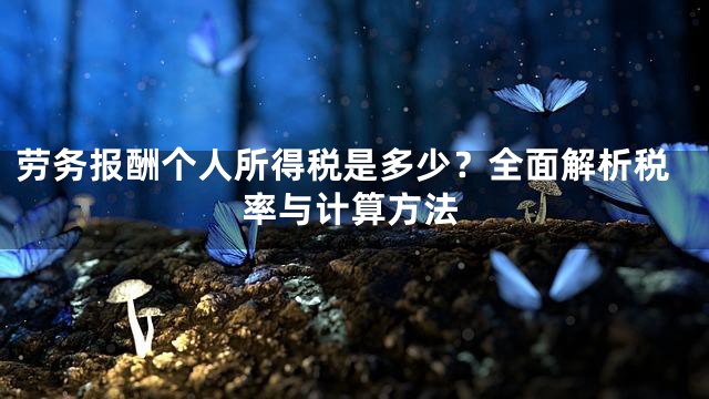 劳务报酬个人所得税是多少？全面解析税率与计算方法