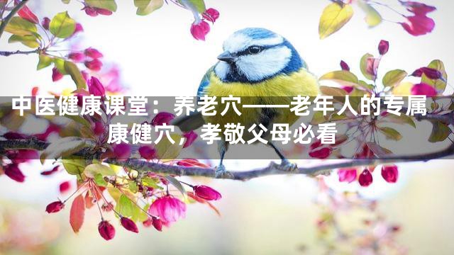 中医健康课堂：养老穴——老年人的专属康健穴，孝敬父母必看