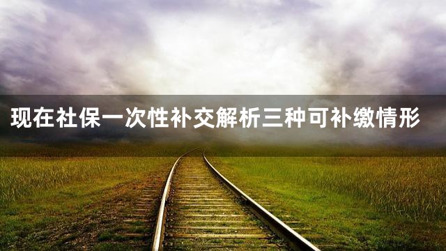 现在社保一次性补交解析三种可补缴情形