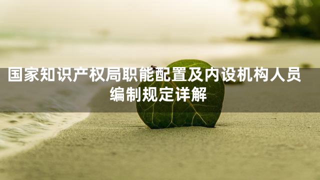 国家知识产权局职能配置及内设机构人员编制规定详解