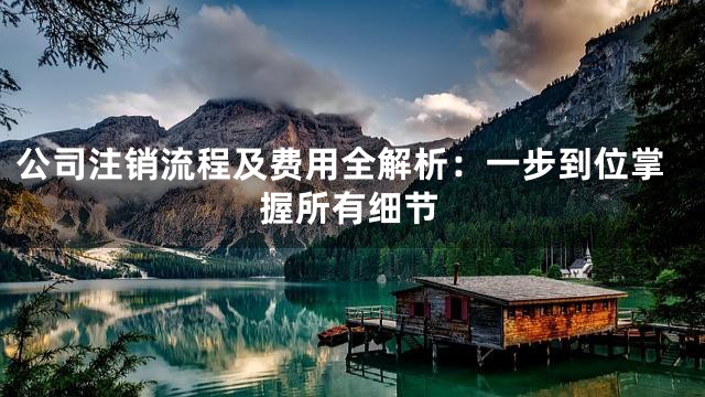 公司注销流程及费用全解析：一步到位掌握所有细节