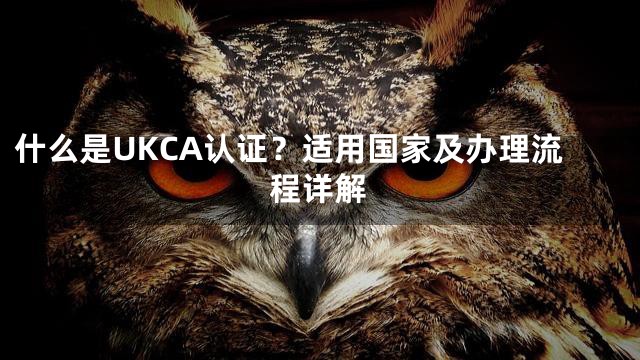什么是UKCA认证？适用国家及办理流程详解