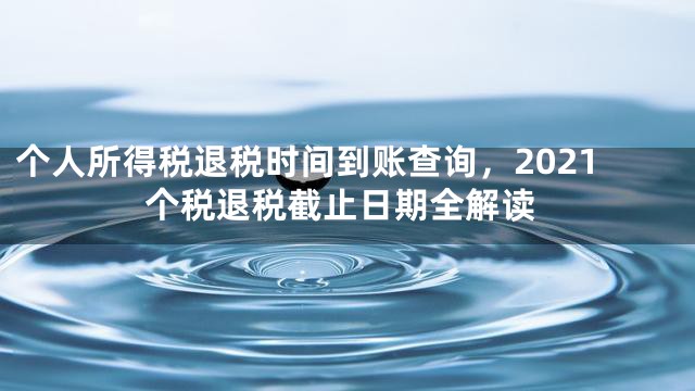 个人所得税退税时间到账查询，2021个税退税截止日期全解读