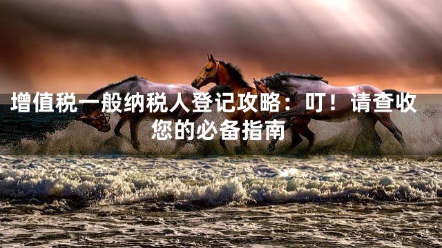 增值税一般纳税人登记攻略：叮！请查收您的必备指南