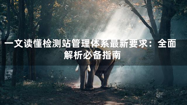 一文读懂检测站管理体系最新要求：全面解析必备指南