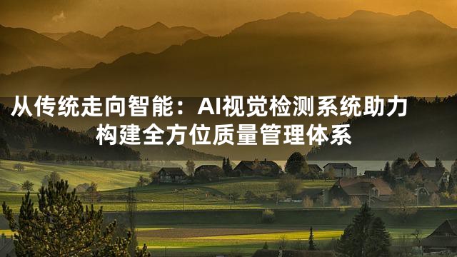 从传统走向智能：AI视觉检测系统助力构建全方位质量管理体系