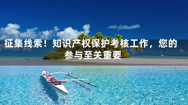 征集线索！知识产权保护考核工作，您的参与至关重要
