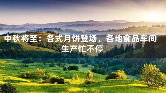 中秋将至：各式月饼登场，各地食品车间生产忙不停