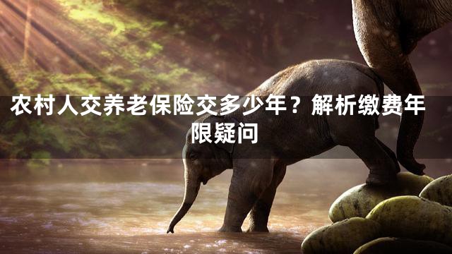 农村人交养老保险交多少年？解析缴费年限疑问