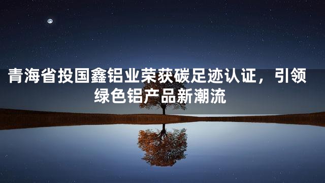 青海省投国鑫铝业荣获碳足迹认证，引领绿色铝产品新潮流