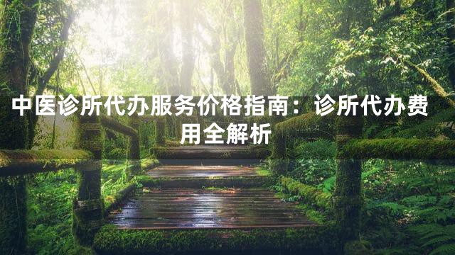 中医诊所代办服务价格指南：诊所代办费用全解析