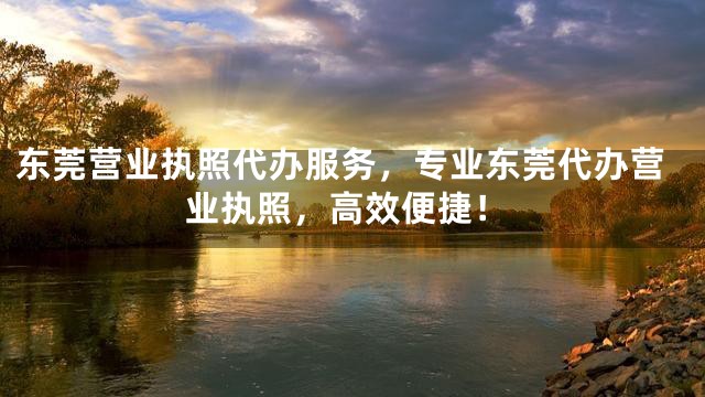 东莞营业执照代办服务，专业东莞代办营业执照，高效便捷！