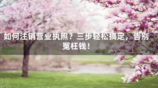 如何注销营业执照？三步轻松搞定，告别冤枉钱！