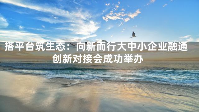 搭平台筑生态：向新而行大中小企业融通创新对接会成功举办