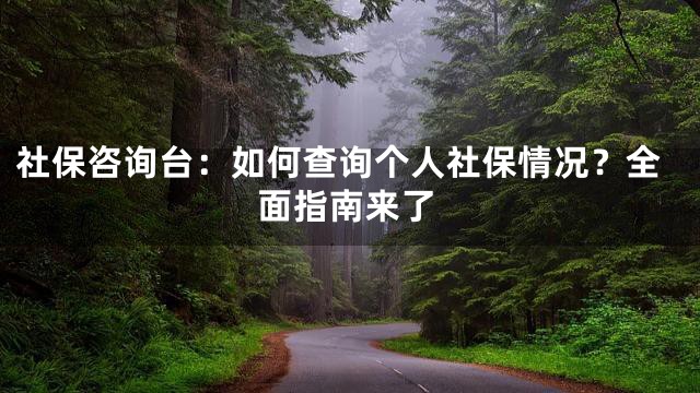 社保咨询台：如何查询个人社保情况？全面指南来了