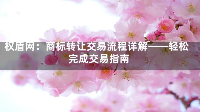权盾网：商标转让交易流程详解——轻松完成交易指南