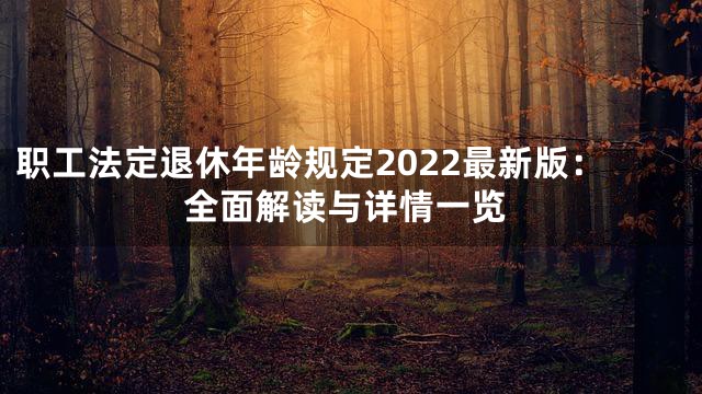 职工法定退休年龄规定2022最新版：全面解读与详情一览