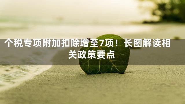 个税专项附加扣除增至7项！长图解读相关政策要点