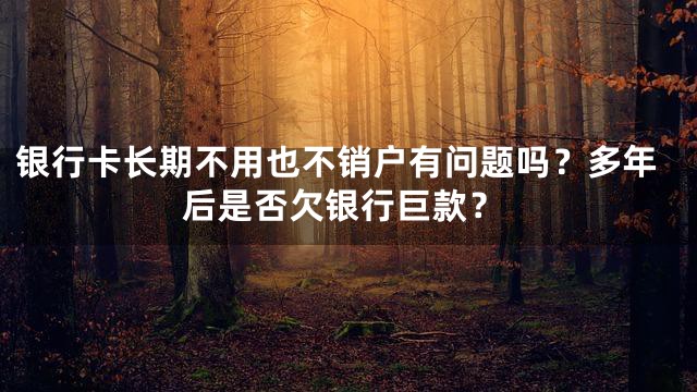 银行卡长期不用也不销户有问题吗？多年后是否欠银行巨款？