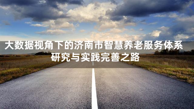 大数据视角下的济南市智慧养老服务体系研究与实践完善之路