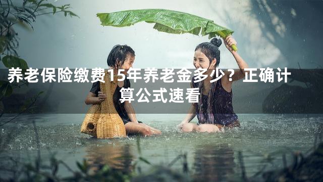 养老保险缴费15年养老金多少？正确计算公式速看