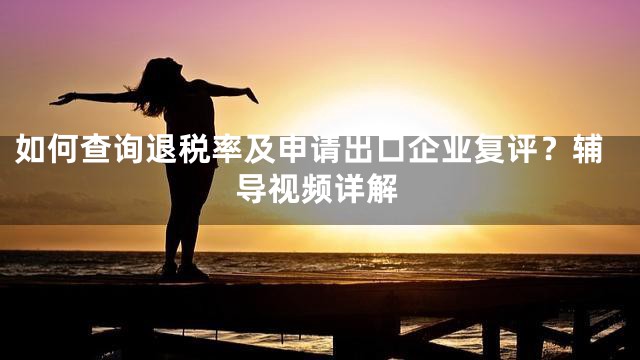 如何查询退税率及申请出口企业复评？辅导视频详解