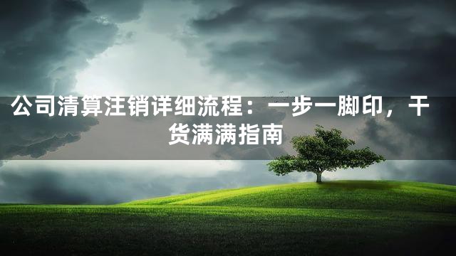 公司清算注销详细流程：一步一脚印，干货满满指南