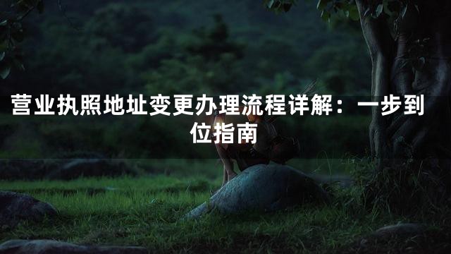 营业执照地址变更办理流程详解：一步到位指南
