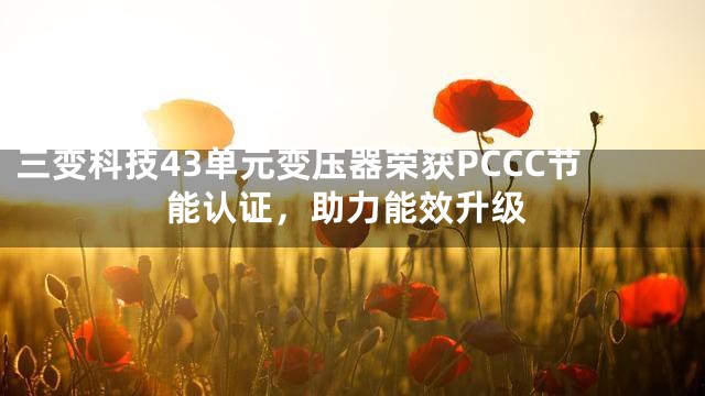 三变科技43单元变压器荣获PCCC节能认证，助力能效升级