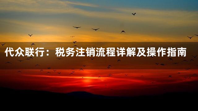 代众联行：税务注销流程详解及操作指南