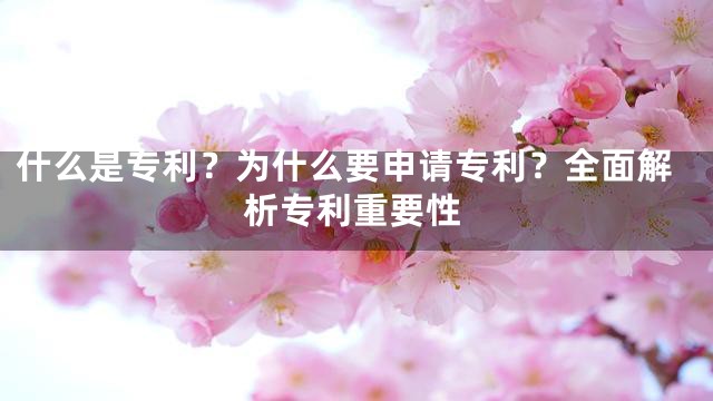 什么是专利？为什么要申请专利？全面解析专利重要性
