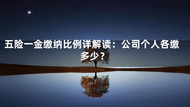 五险一金缴纳比例详解读：公司个人各缴多少？