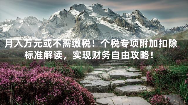 月入万元或不需缴税！个税专项附加扣除标准解读，实现财务自由攻略！